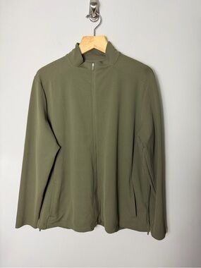 Nike Women's Dri-FIT UV Advantage Full Zip Olive Green Size XXL *L